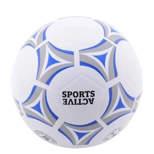 Rubber Voetbal maat 5 blauw wit